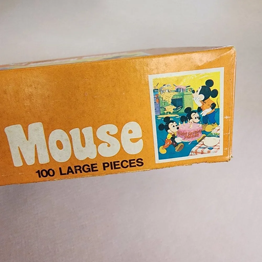 Vintage 80s Whitman Disney‎ Mickey Mouse birthday party 100 large piece puzzle
